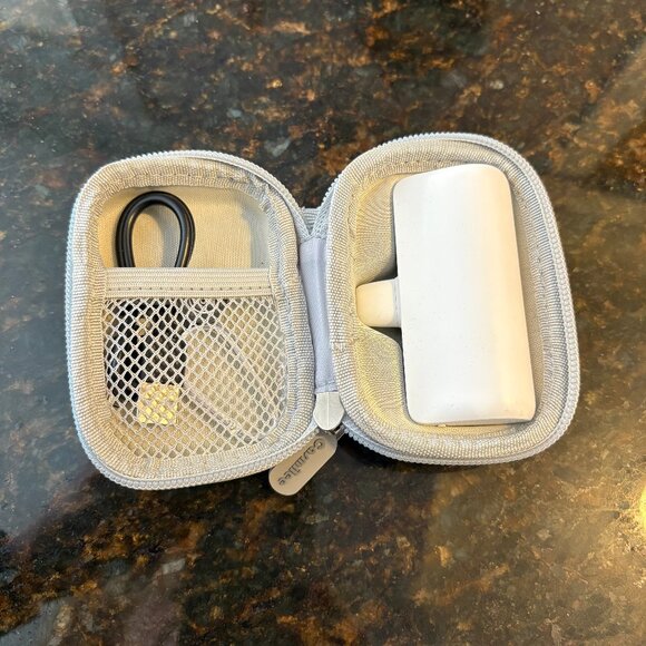 5200mAh Mini Portable Charger Power Bank with USB-C Cable plus storage case. - Picture 2 of 7